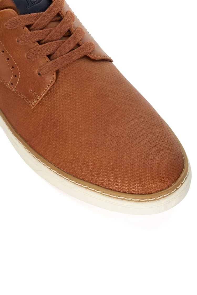 Dune London Brown Wide Fit Trustees Brogue Detail Trainers - Image 4 of 4