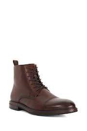 Dune London Brown Matias Toecap Detail Ankle Boots - Image 2 of 6