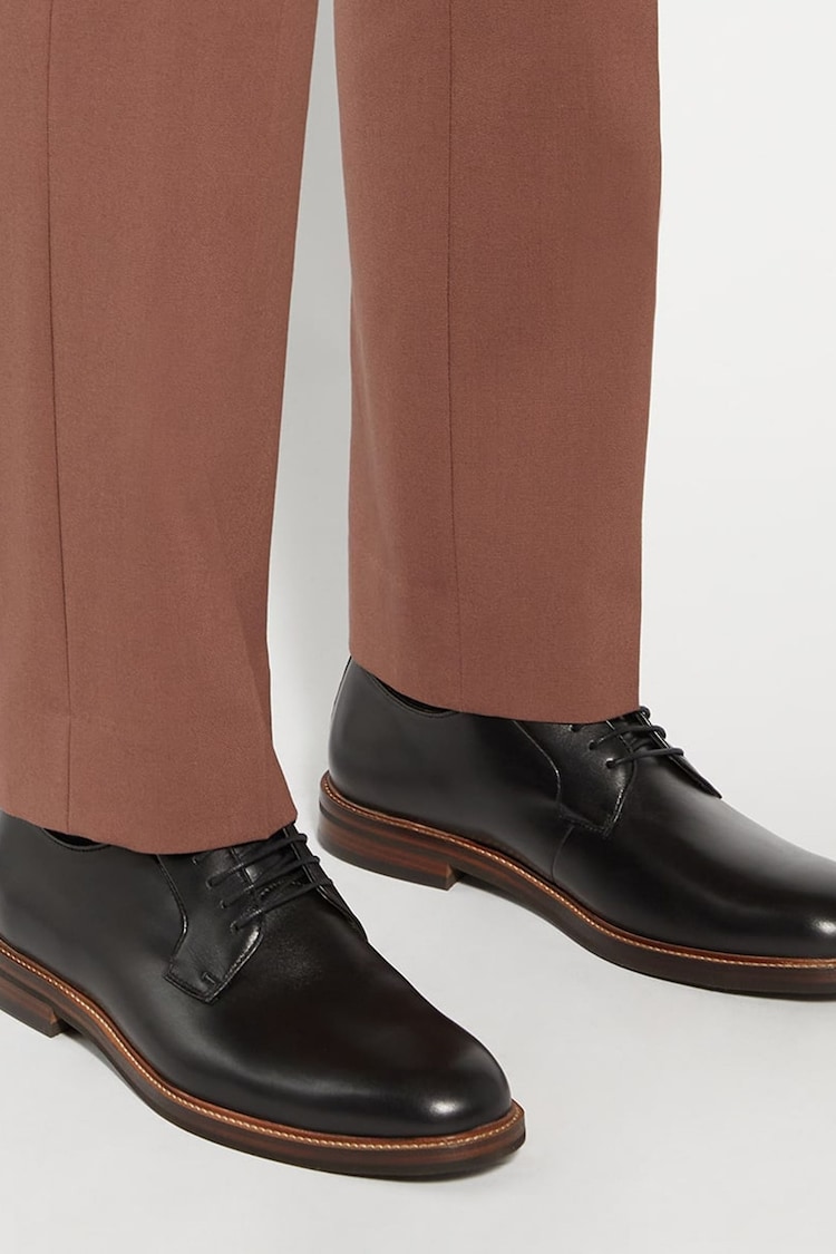 Dune London Black Savoye Plain Toe Sole Shoes - Image 1 of 6