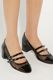 Dune London Black Appreciate Mesh Double Strap Block Heels - Image 1 of 6