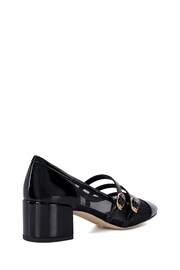 Dune London Black Appreciate Mesh Double Strap Block Heels - Image 4 of 6