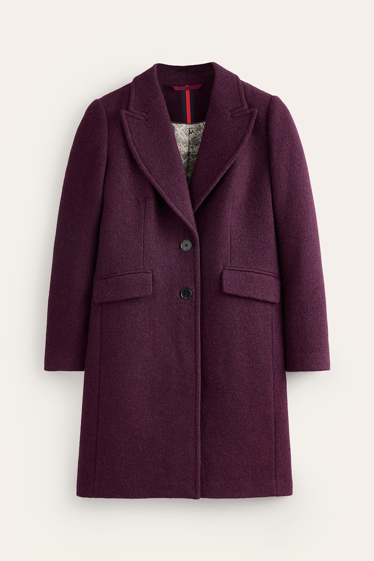 Boden Purple Petite Chichester Textured Coat - Image 5 of 5