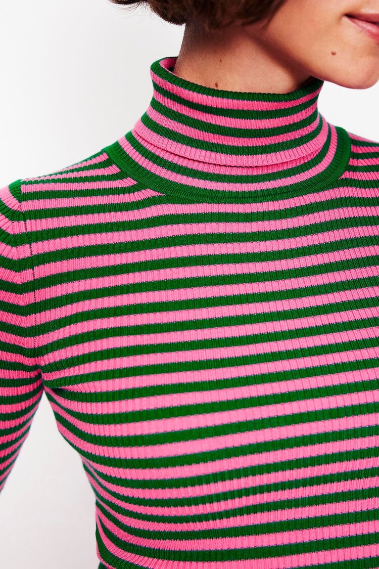 Boden Pink Catriona Roll Neck Jumper - Image 2 of 6