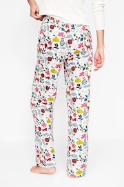 Boden Pink Brushed 100% Cotton Pyjama Trousers - Image 3 of 5