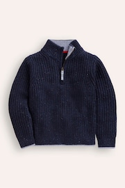 Boden Blue Heritage Half-Zip Jumper - Image 1 of 3