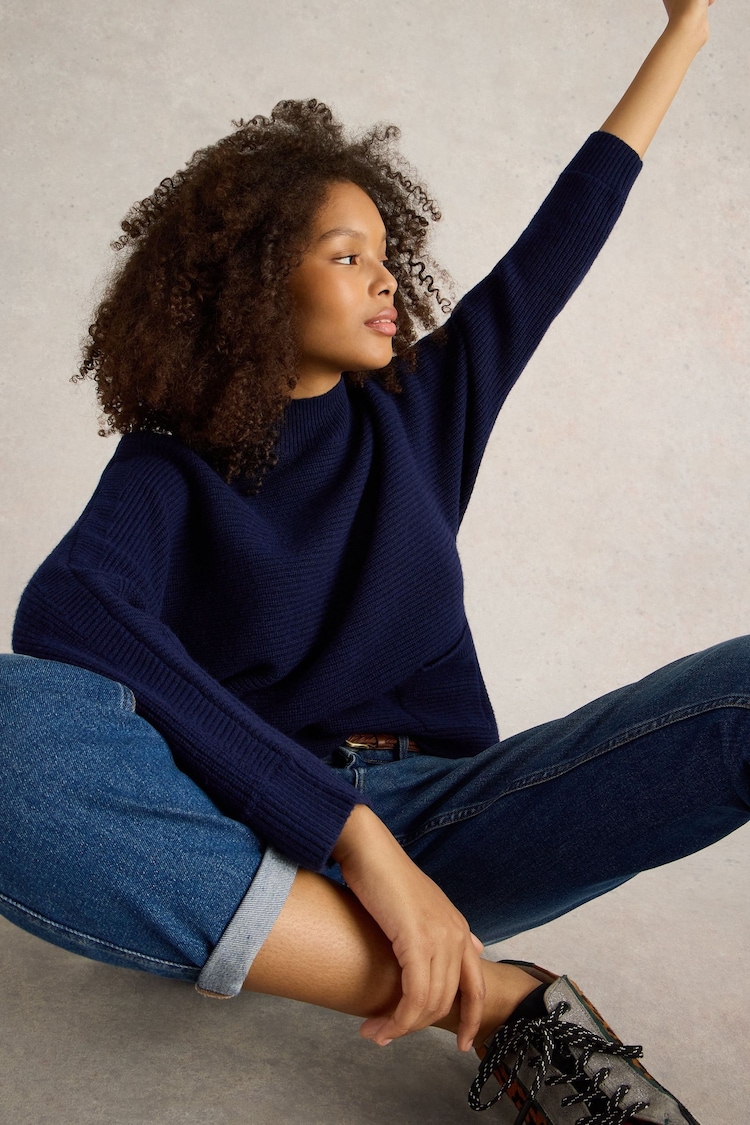 White Stuff Blue Carli Jumper - Image 1 of 6