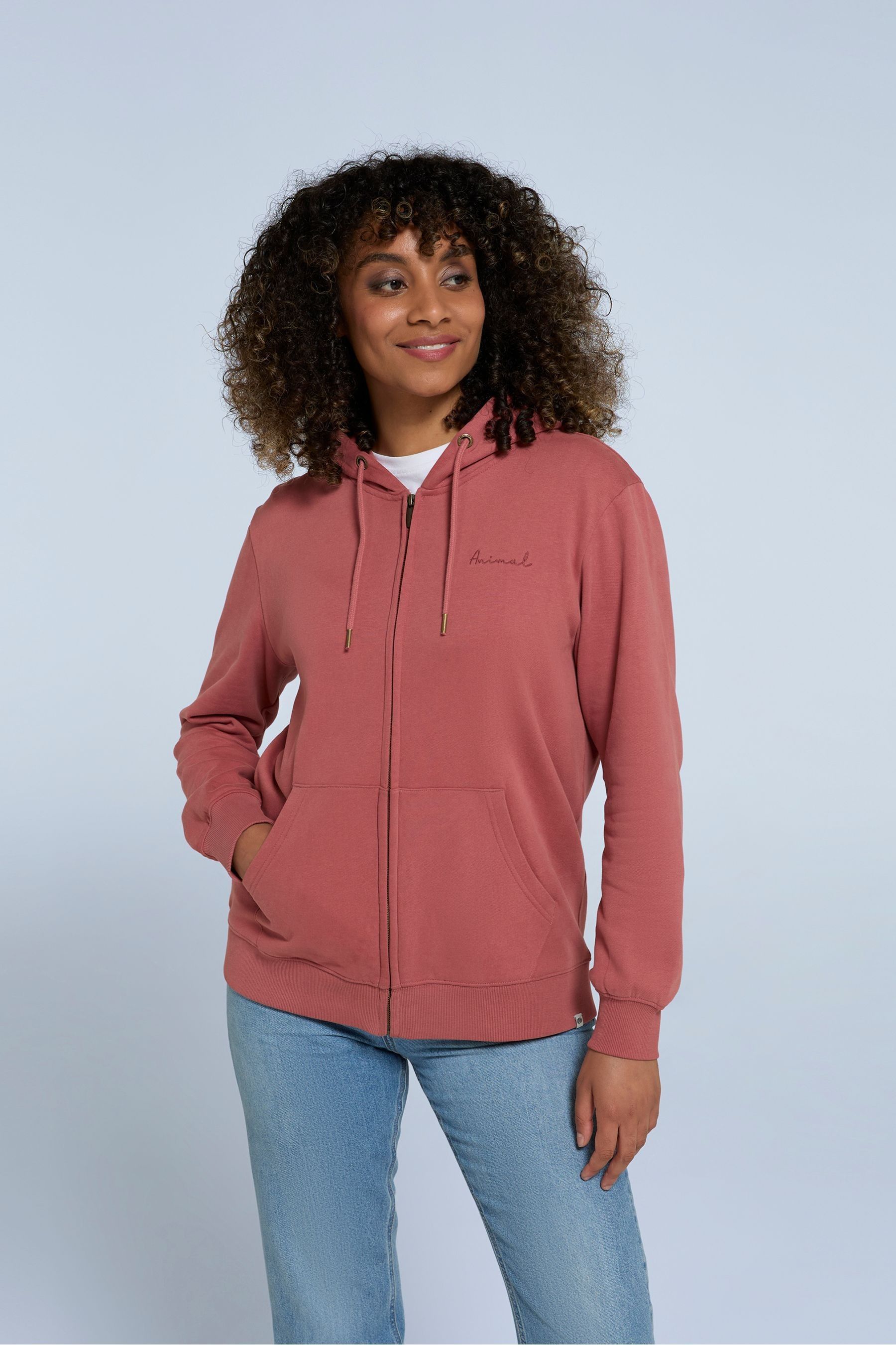 Buy Animal Pink Womens Maya 100 Cotton Organic Zip Hoodie from the Next UK online shop