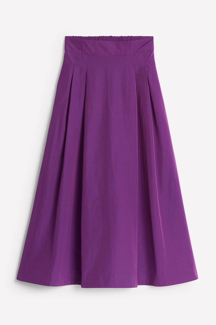 Boden Purple Isabella Taffeta Midi Skirt - Image 5 of 5