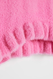 River Island Pink Girls Frill Cropped Jumper - Image 3 of 3