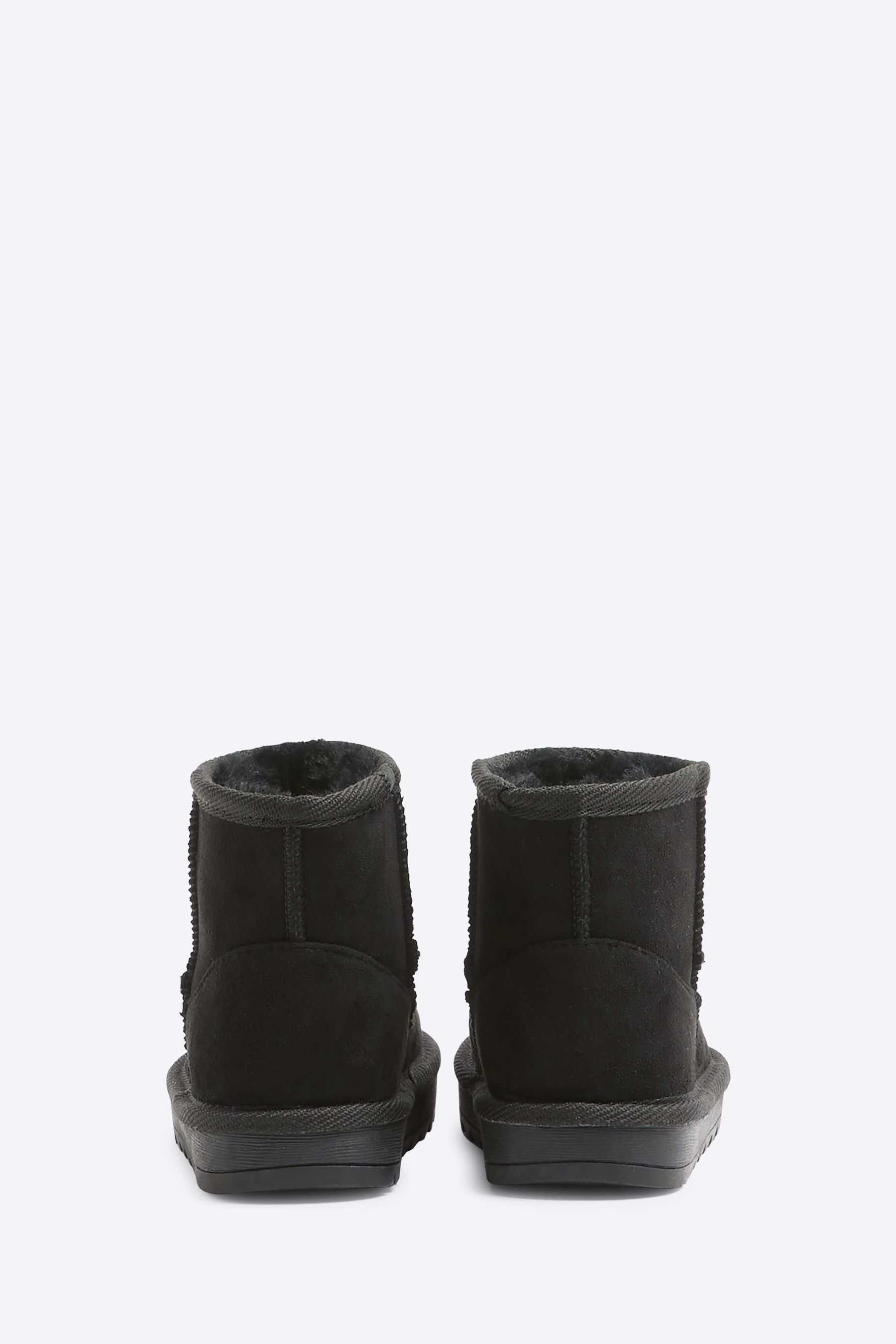 Buy River Island Black Boys Faux Fur Lined Boots from Next Bahrain