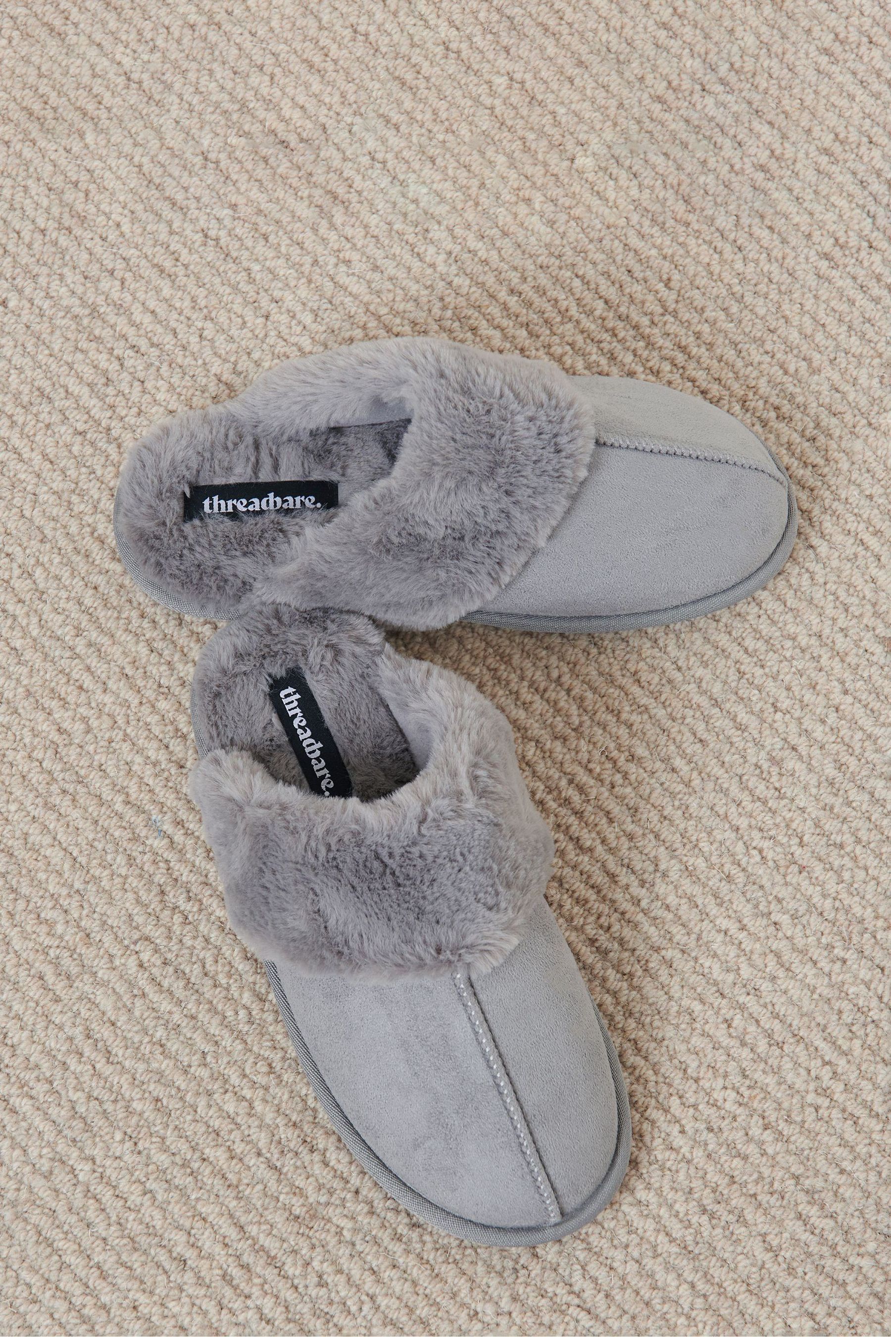 Buy Threadbare Suede Faux Fur Lined Mule Slippers Next Ukraine