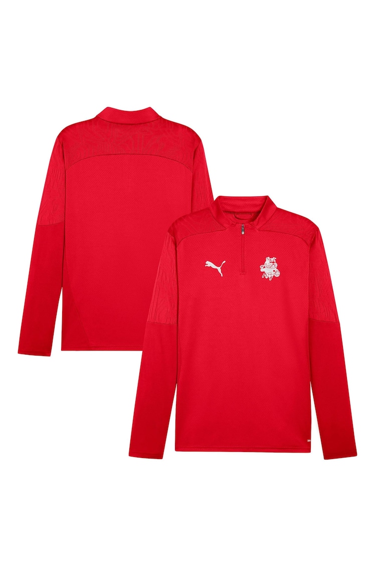 Puma Red Barnsley Training 1/4 Zip Top - Image 1 of 3