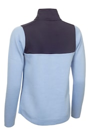 Calvin Klein Golf Cecily Blue Hybrid Quarter Zip Sweat Top - Image 6 of 8