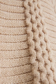 River Island Cream Baby Girls Cream Knitted Hoodie & Joggers Set - Image 4 of 4