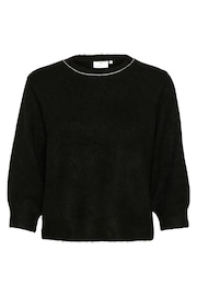 Kaffe Kameridith 3/4 Sleeves Beaded Pullover Black Jumper - Image 5 of 6