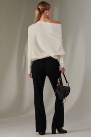 Jolie Moi Cream Off The Shoulder Soft Knit Jumper - Image 2 of 6