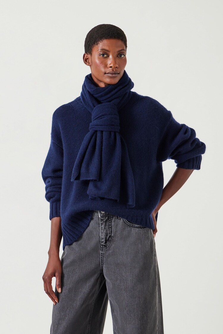 Hush Blue Cashmere Scarf - Image 1 of 6