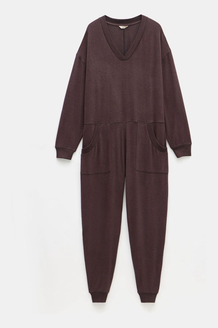 Hush Brown Elle Supersoft V-Neck Onesie - Image 5 of 5