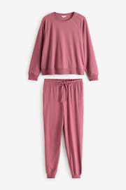 Hush Pink Joelle Crew Jersey Pyjamas - Image 1 of 4