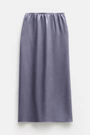 Hush Blue Aurora Satin Midi Skirt - Image 3 of 3