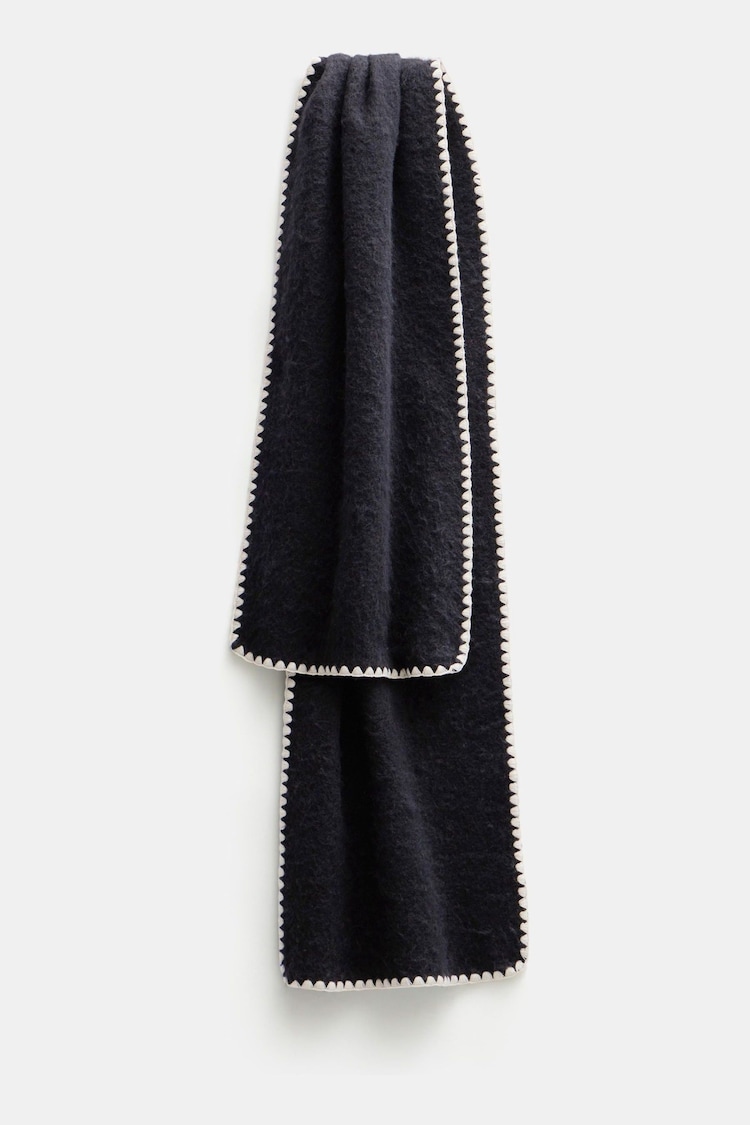 Hush Black Blanket Stitch Scarf - Image 5 of 5