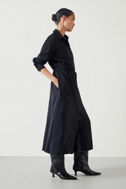 Hush Black Martina Midi Shirt Dress - Image 4 of 5