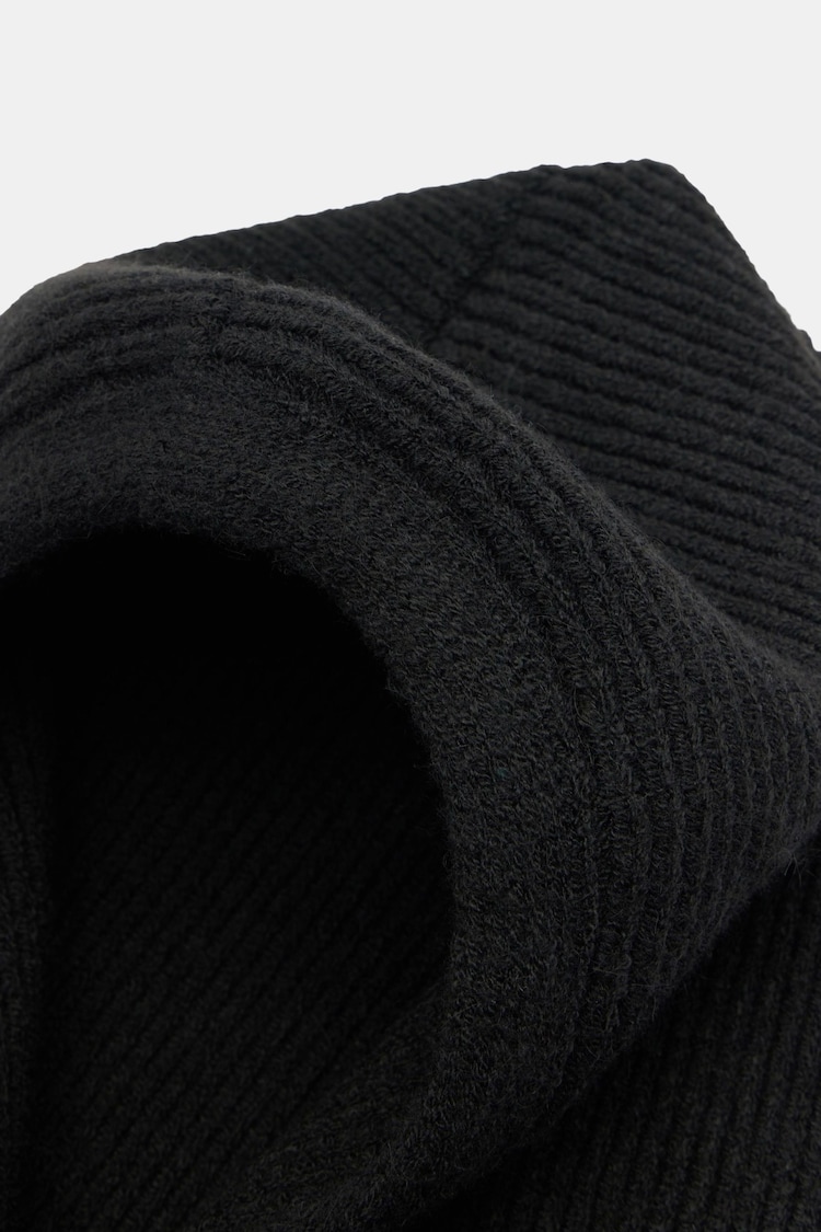 Hush Black Knitted Balaclava Hood - Image 2 of 4