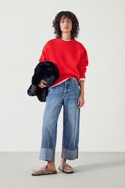 Hush Red Cora Chunky Cashmere Crew Jumper - Image 2 of 5