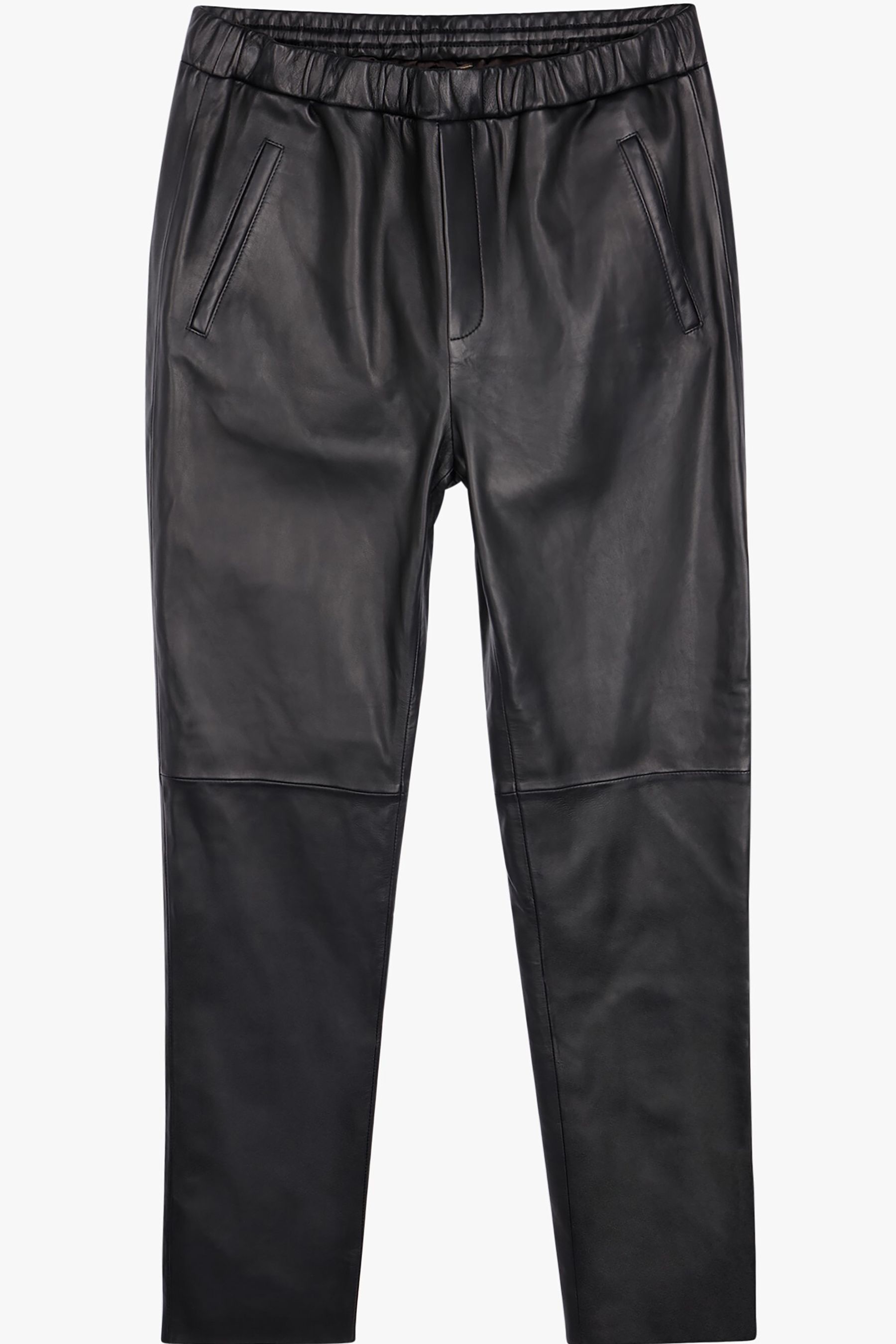 Buy Hush Black Leather Joggers from Next Austria