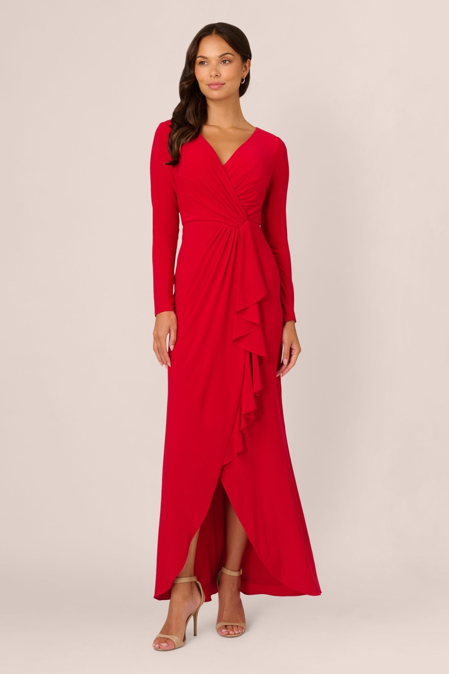 Red long dress online store