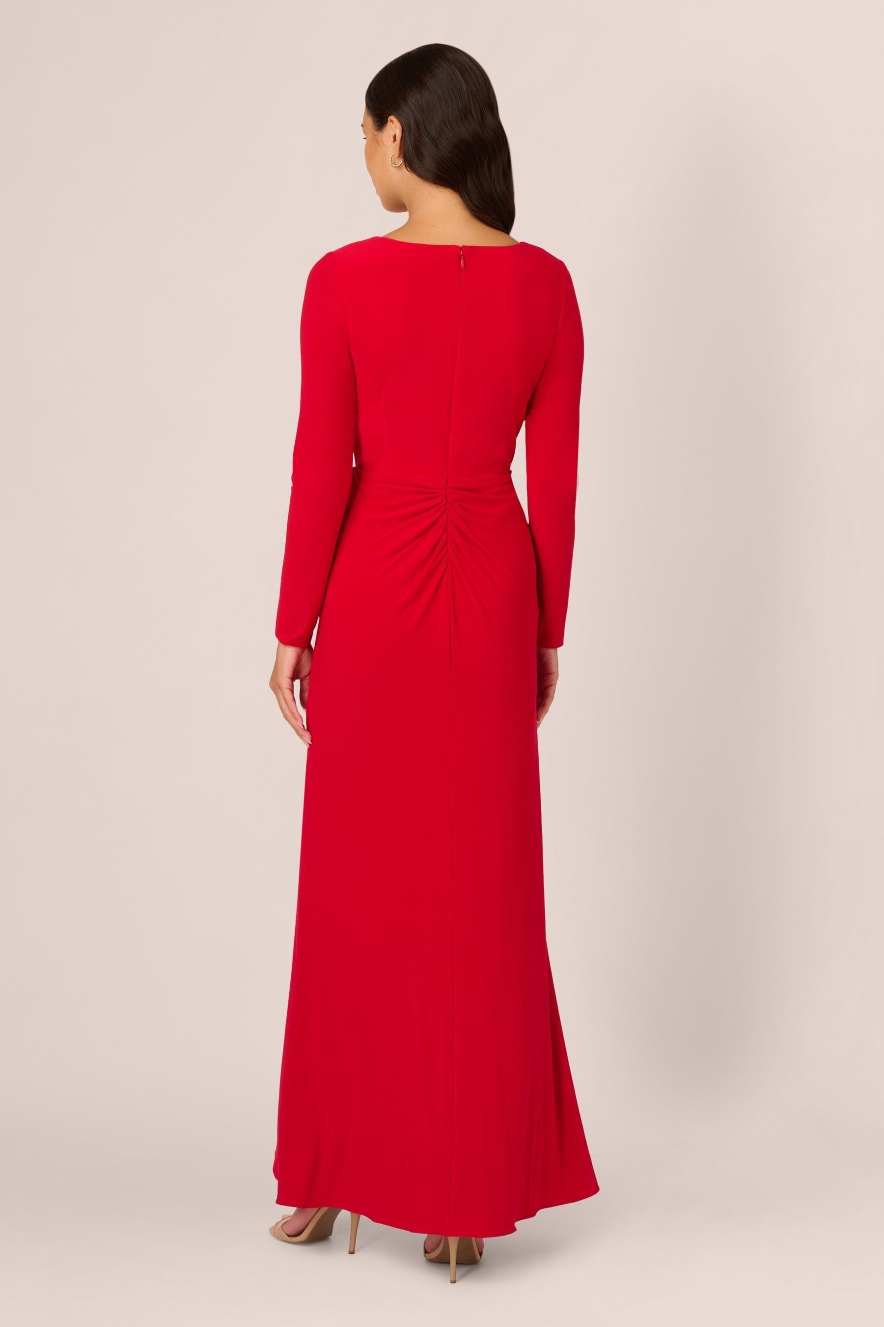 Red full sleeve gown store