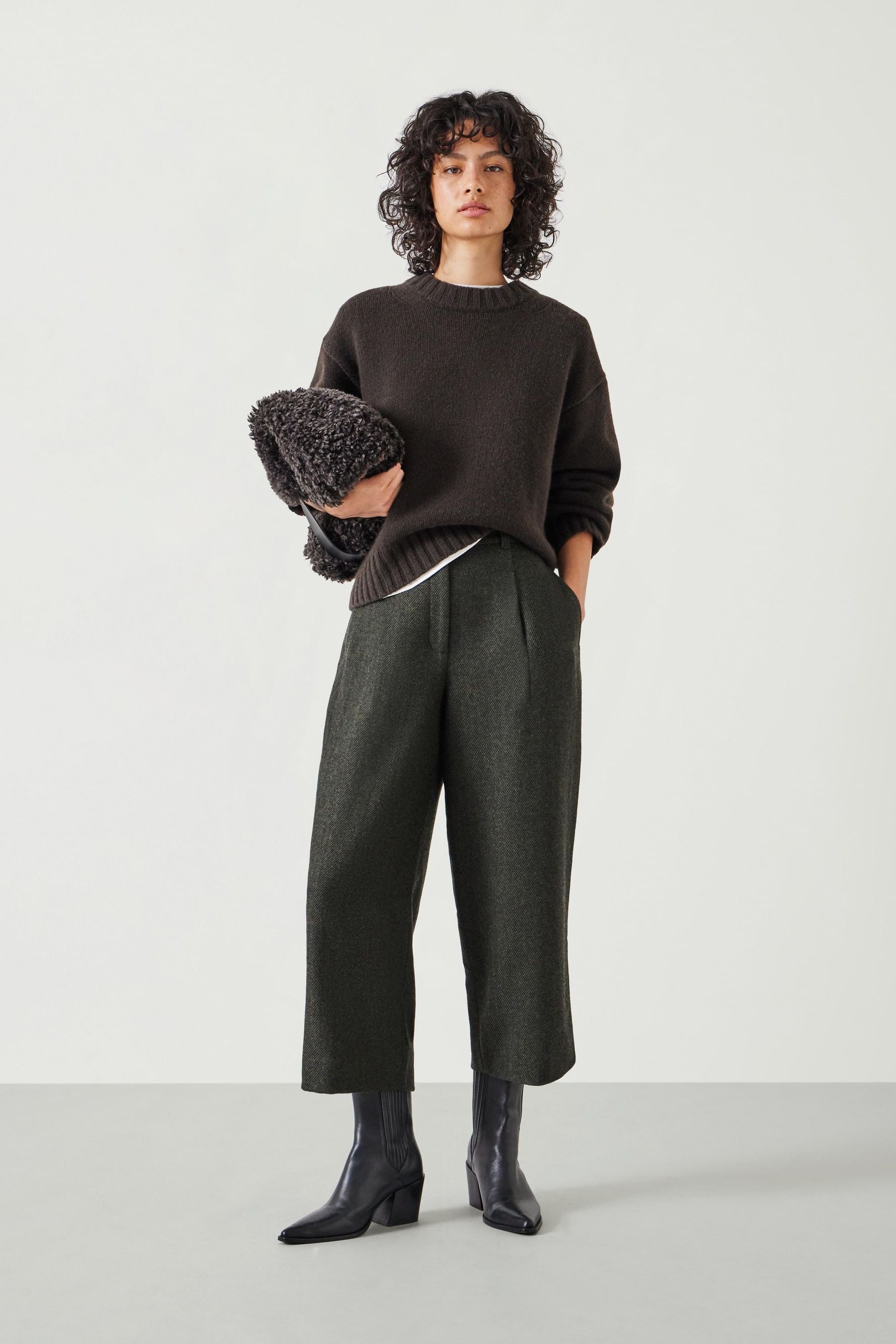 Buy Hush Green Carys Tailored Cropped Trousers from the Next UK online shop