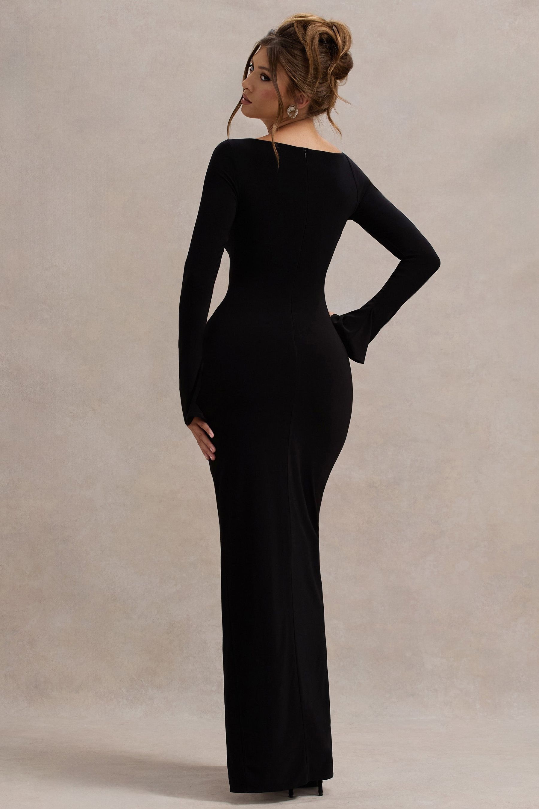 Split long sleeve dress 2025