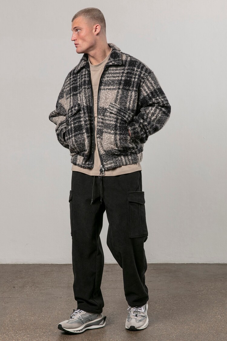 Religion Grey Check Bomber Jacket - Image 5 of 5