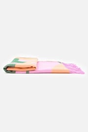 Oliver Bonas Pink Abstract Circles Blanket Scarf - Image 3 of 5