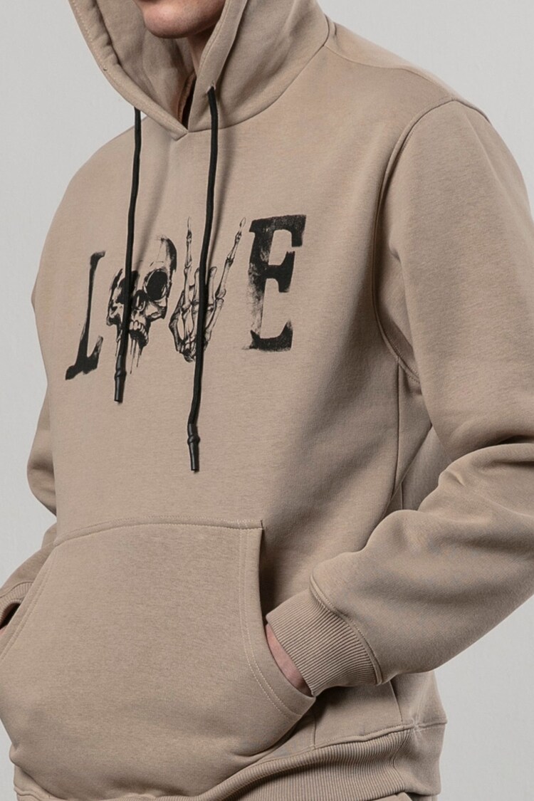 Religion Brown 100% Cotton Love Hoodie - Image 2 of 5