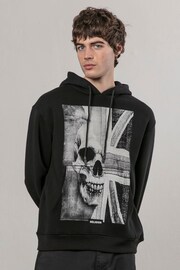 Religion Black 100% Cotton Union Jack Hoodie - Image 2 of 3