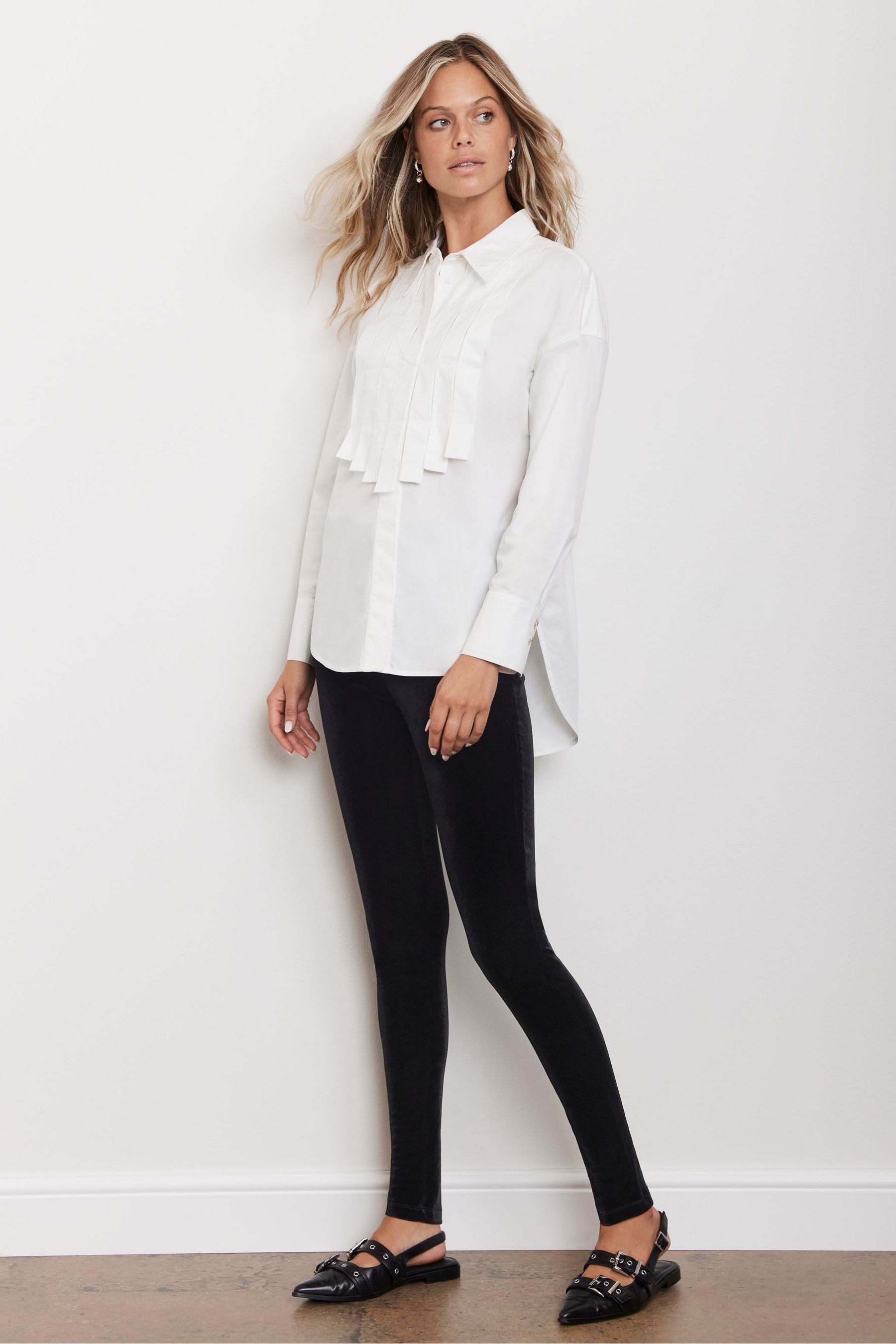 Buy Mint Velvet Black Velvet Leggings from Next Luxembourg