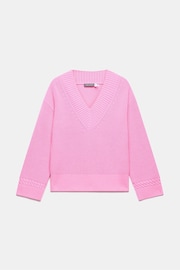 Mint Velvet Pink Cotton Blend Jumper - Image 3 of 4