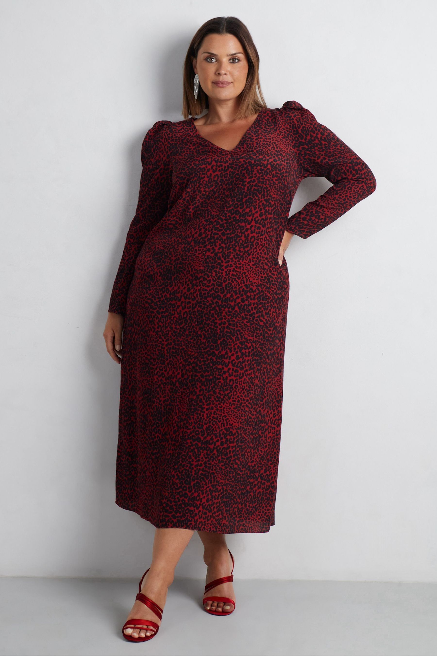 Red leopard print dress next shop
