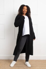 Live Unlimited Black Curve Longline Cardigan - Image 2 of 4