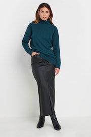 Long Tall Sally Blue Funnel Neck Jumper - Image 3 of 5