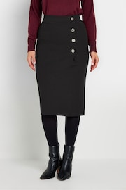 Long Tall Sally Black Side Wrap Tailored Skirt - Image 2 of 5