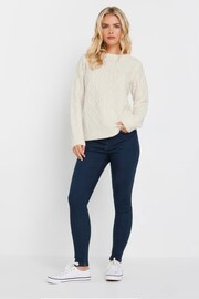 M&Co White Petite Diamond Cable Jumper - Image 2 of 5