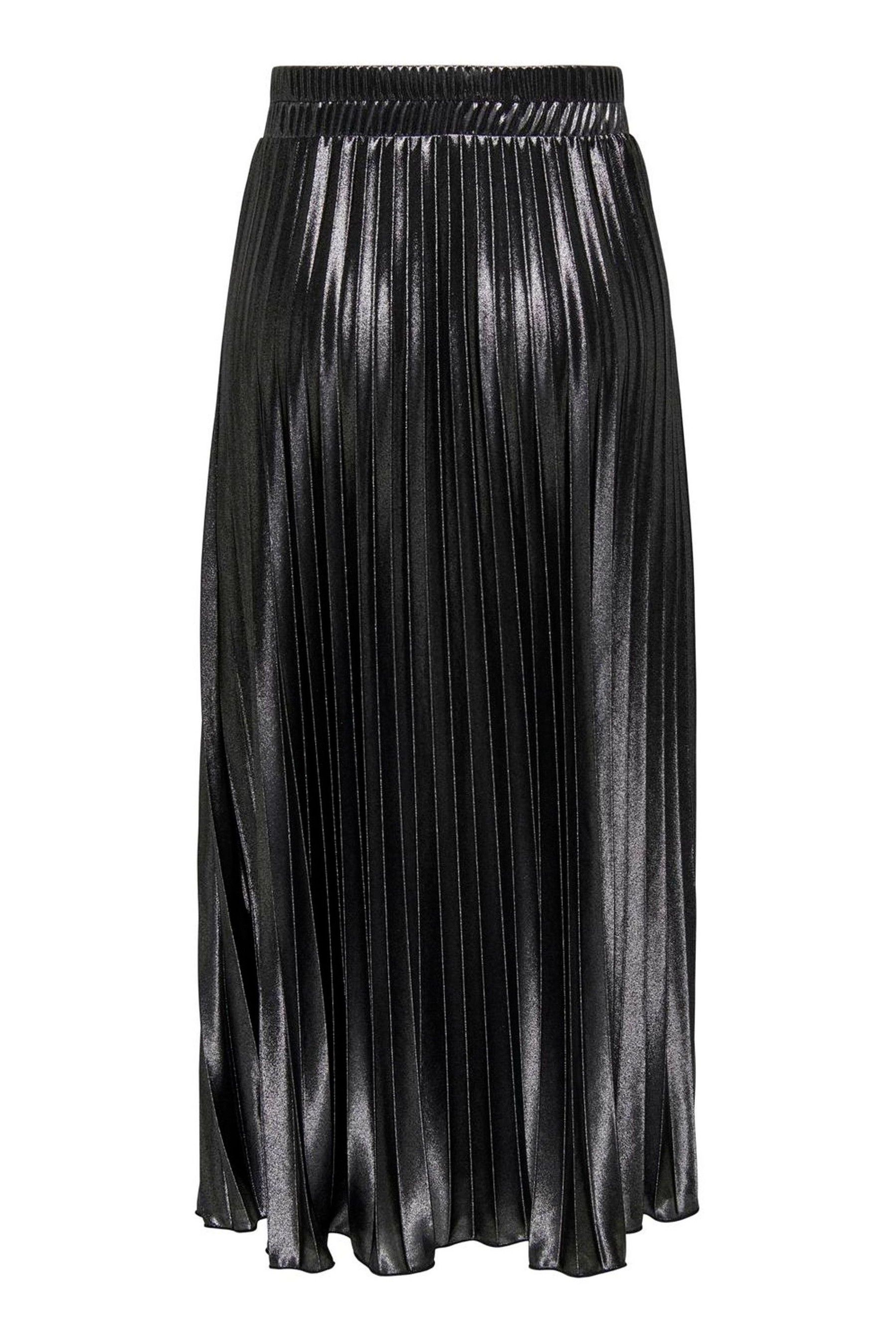 Buy ONLY Black Metallic Pleated Midi Skirt from the Next UK online shop