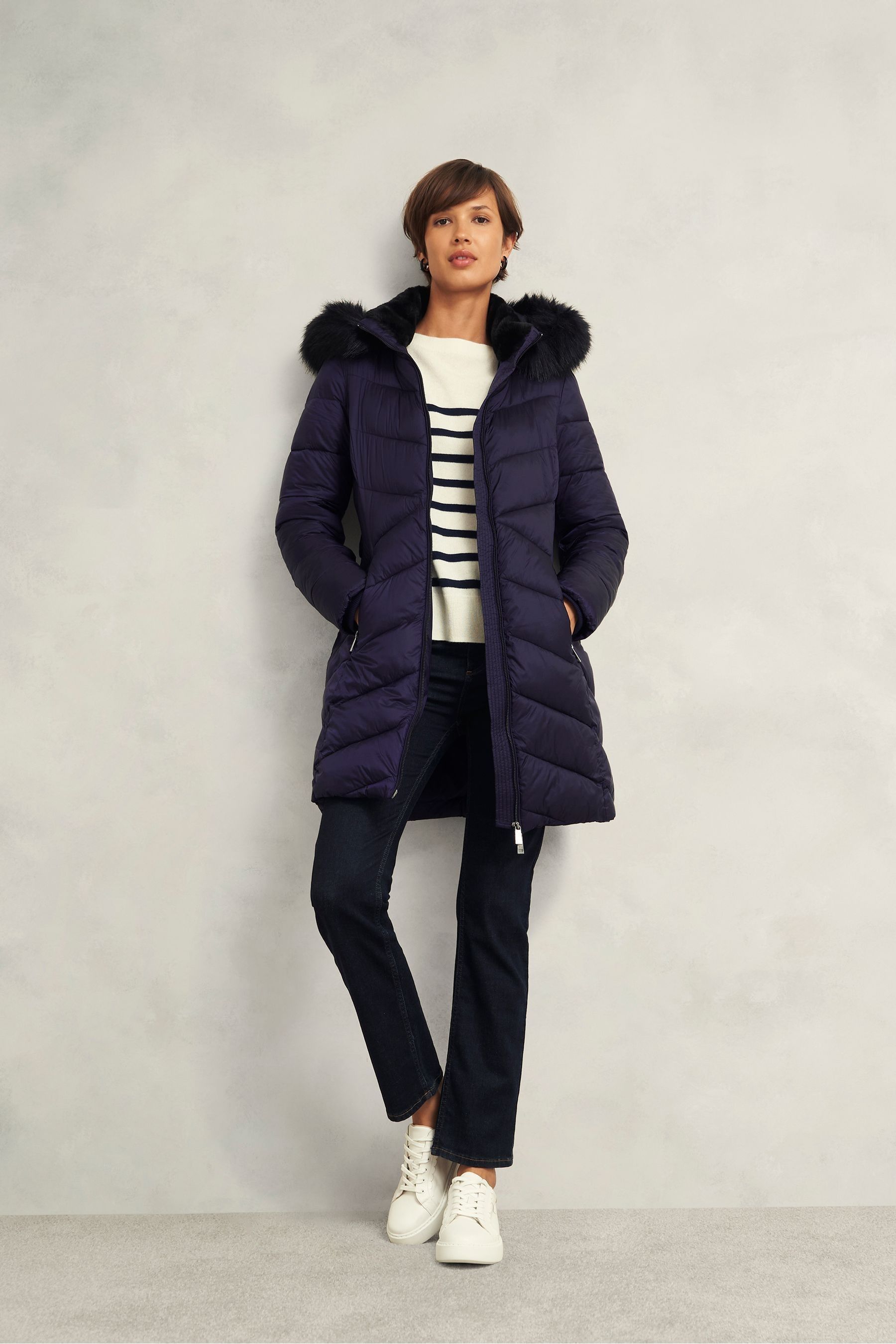 Buy Hobbs Blue Petite Alis Puffer Jacket from the Next UK online shop