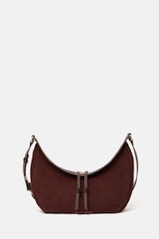 Jigsaw Red Melbury Soft Suede Bag - Image 1 of 5