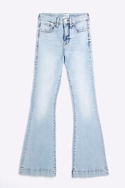 River Island Blue High Rise Tummy Hold Flared Jeans - Image 5 of 6