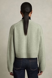 Reiss Sage Rixy Wool-Cashmere Cropped Cardigan - Image 5 of 6