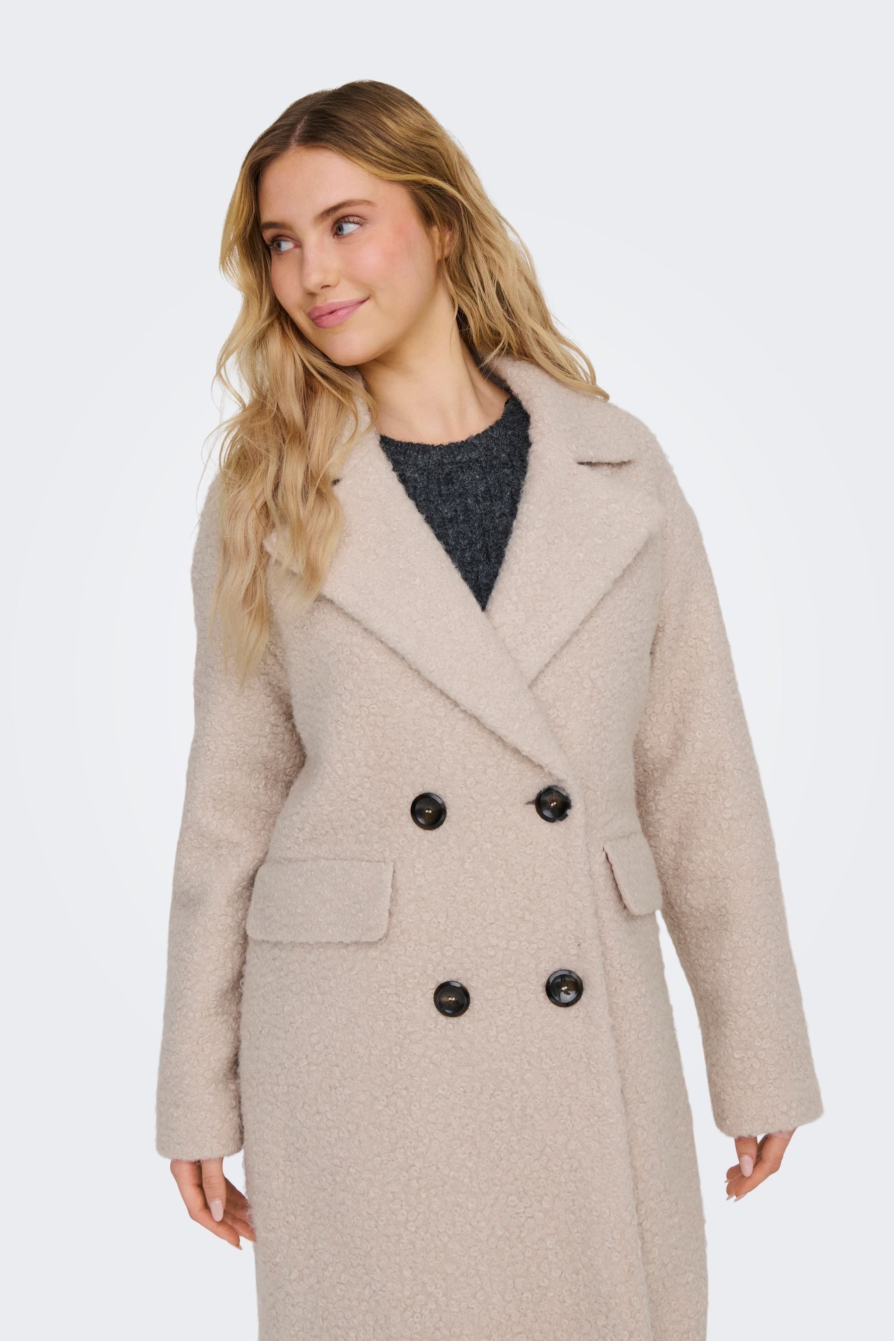 Only boucle coat shop